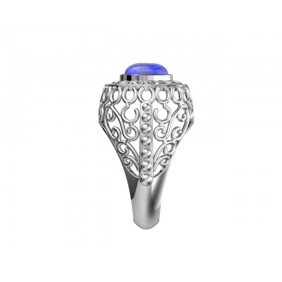 Victoria Blue Sapphire & Diamond Ring